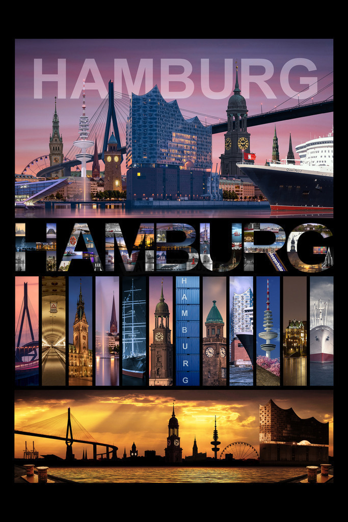 Hamburg collage 18.0 | Exklusive Hamburg collagen, tolle Segelbilder und viele weitere tolle Motive auf Leinwand, Poster, Alu-Dibond, u.v.m. findet Ihr bei uns auf hamburgbild.de. Findet Euer Wandbild für Euer Zuhause, Büro oder die  Praxis…. - Realisiert mit Pictrs.com