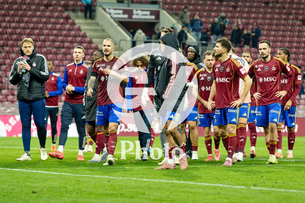 Brack Super League - Servette FC v FC Lausanne-Sport | Servette FC looks dejected after losing during the Brack Super League match between Servette FC and FC Lausanne-Sport at Stade de Geneve in Geneva, Switzerland