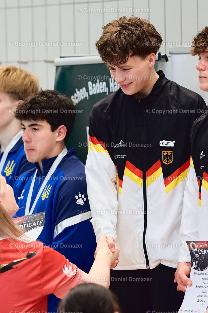 International Youth Diving Meet 2026 | Day 1 of 5 | International Youth Diving Meet 2026| Day 1 of 5 | 22.04.2026 | Youth diving competition featuring 1m and 3m springboard and platform at the Schwimmsportkomplex Freiberger Platz in Dresden.@ Domazer Photography - Realisiert mit Pictrs.com