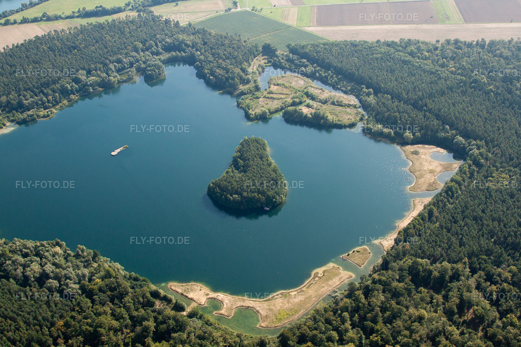 Luftbild: Neuthard, Naturschutzgebiet Kohlplattenschlag im Ortsteil Graben in Graben-Neudorf im Bundesland Baden-Württemberg in Deutschland. Foto: IMG_33334.jpg vom 05.09.2010 durch Werner Riehm/FLY-FOTO.de