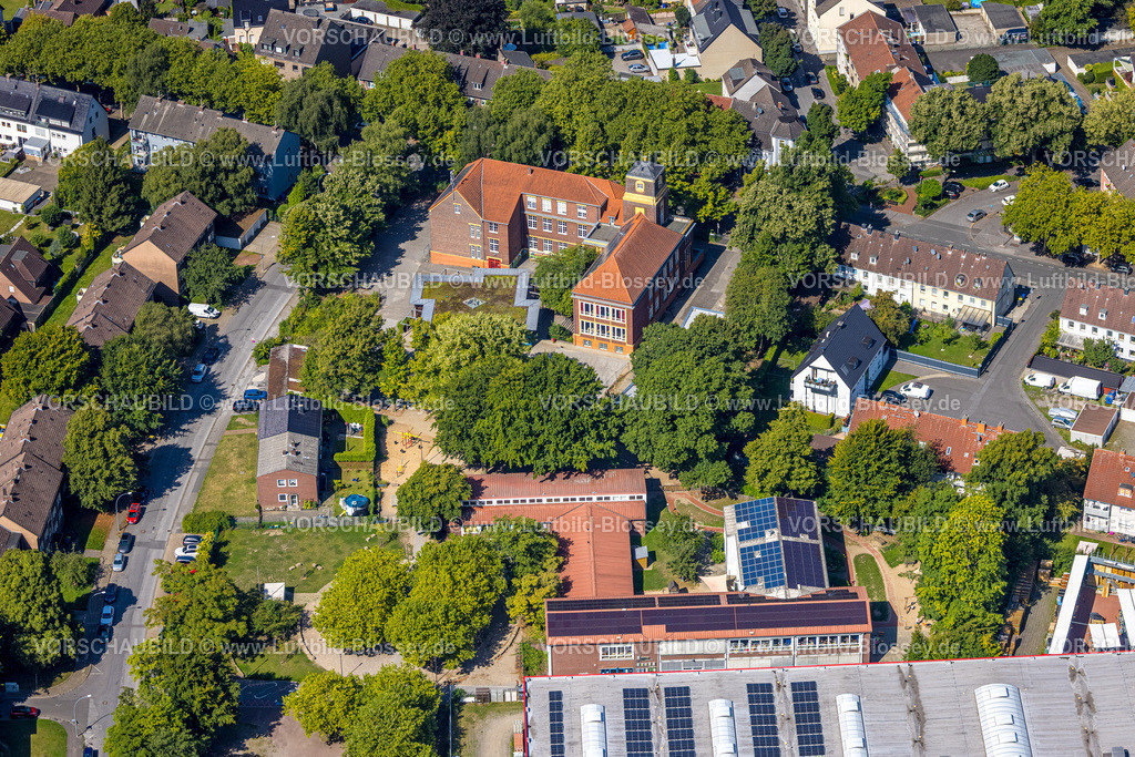 Gladbeck250800138 | Luftbild, Regenbogenschule Grundschule mit Turm, Neubau Anbau Erweiterung, Zweckel, Gladbeck, Ruhrgebiet, Nordrhein-Westfalen, Deutschland