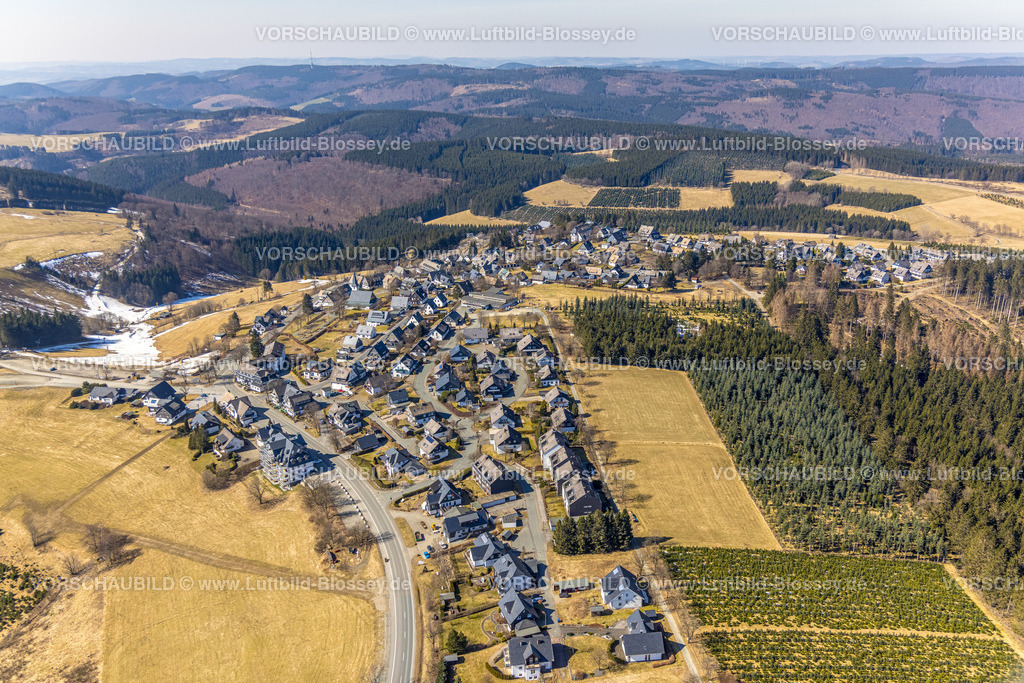 Winterberg220303588 | Luftbild, Blick auf Altastenberg und Waldgebiet des Sauerlands, Winterberg, Sauerland, Nordrhein-Westfalen, Deutschland