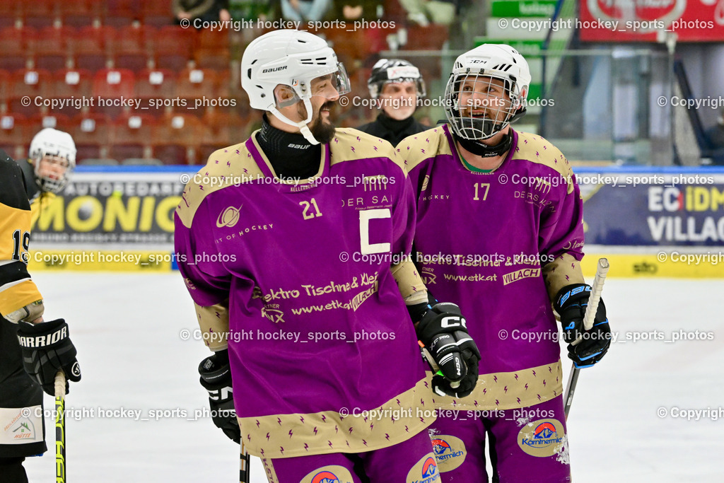 EC Kellerberg vs. EC Arnoldstein | #21 Pettauer Christoph EC Kellerberg, #17 Erlacher Christoph EC Kellerberg, EC Kellerberg vs. EC Arnoldstein, EC Kellerberg vs. EC Arnoldstein am 27.01.2026 in Villach (Stadthalle Villach), Austria, (Photo by Bernd Stefan)