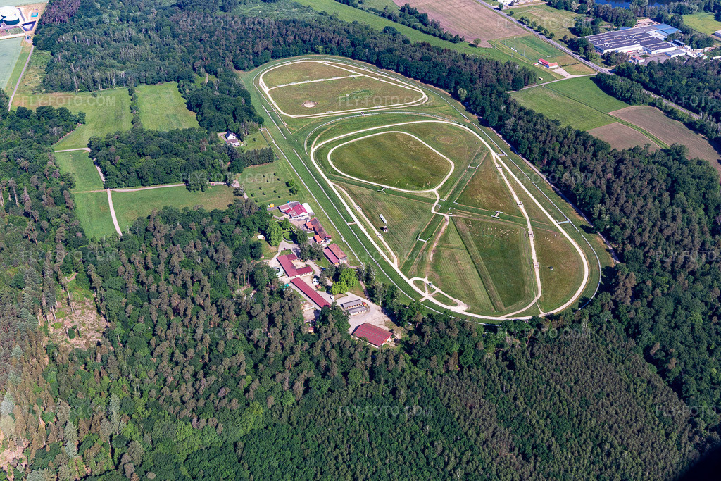 Aerial view: Hippodrome de la hardt Soc Races De Wissembourg in the district Altenstadt in Wissembourg in the state Bas-Rhin, France.Photo: IMG_131740.jpg taken on 05/22/2022 by Werner Riehm/FLY-FOTO.comResolution of the original: 5472 x 3648 pxAccueil