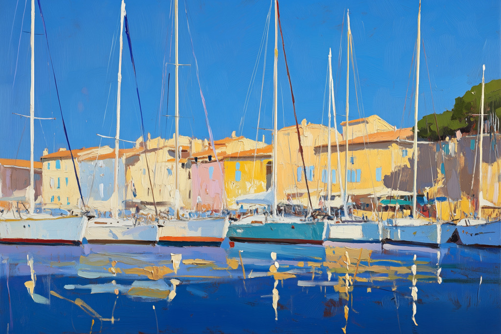 2509007 - Segelboote im Jachthafen | Malerischer mediterraner Jachthafen mit Segelbooten.