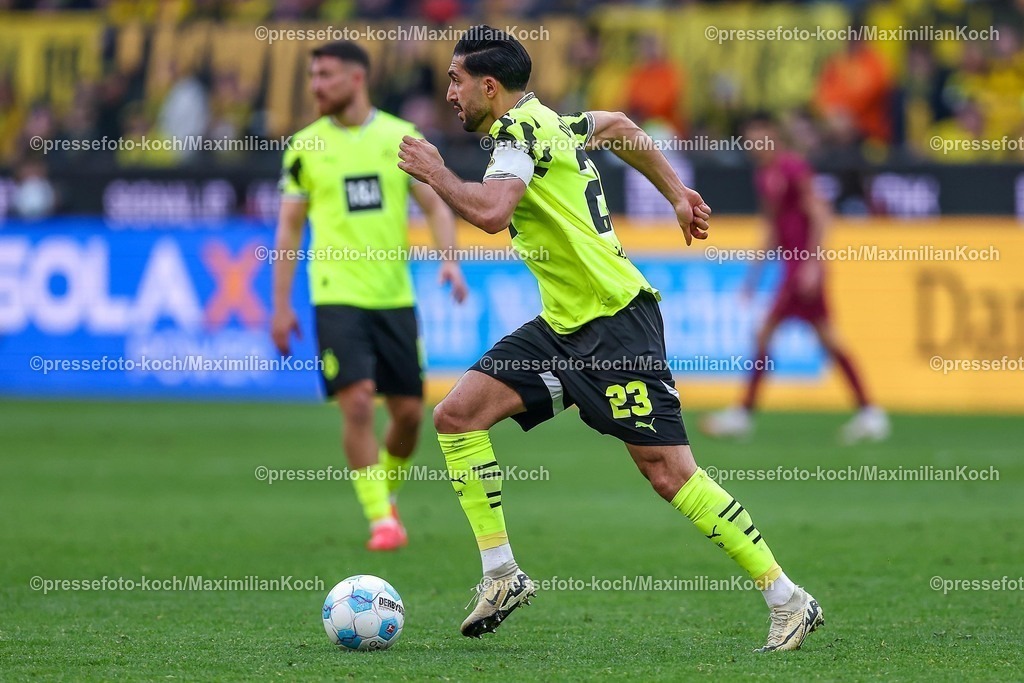 BVB08032502291 | 08.03.2025, Fußball, Borussia Dortmund - FC Augsburg, 1. Fußball Bundesliga, 25. Spieltag, Signal Iduna Park, Saison 2024 2025: Emre Can (BVB #23)DFB regulations prohibit any use of photographs as image sequences and or quasi-video.
