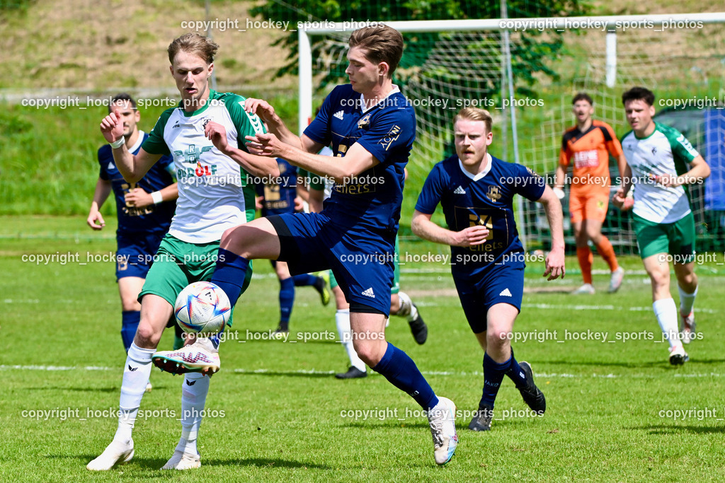 ATUS Velden vs. VST Völkermarkt | #10 Mario Michael Kuester VST Völkermarkt, #18 Nicolas Manuel Modritz ATUS Velden, ATUS Velden vs. VST Völkermarkt, ATUS Velden vs. VST Völkermarkt am 30.05.2024 in St. Egyden (Sportpark St. Egyden), Austria, (Photo by Bernd Stefan)