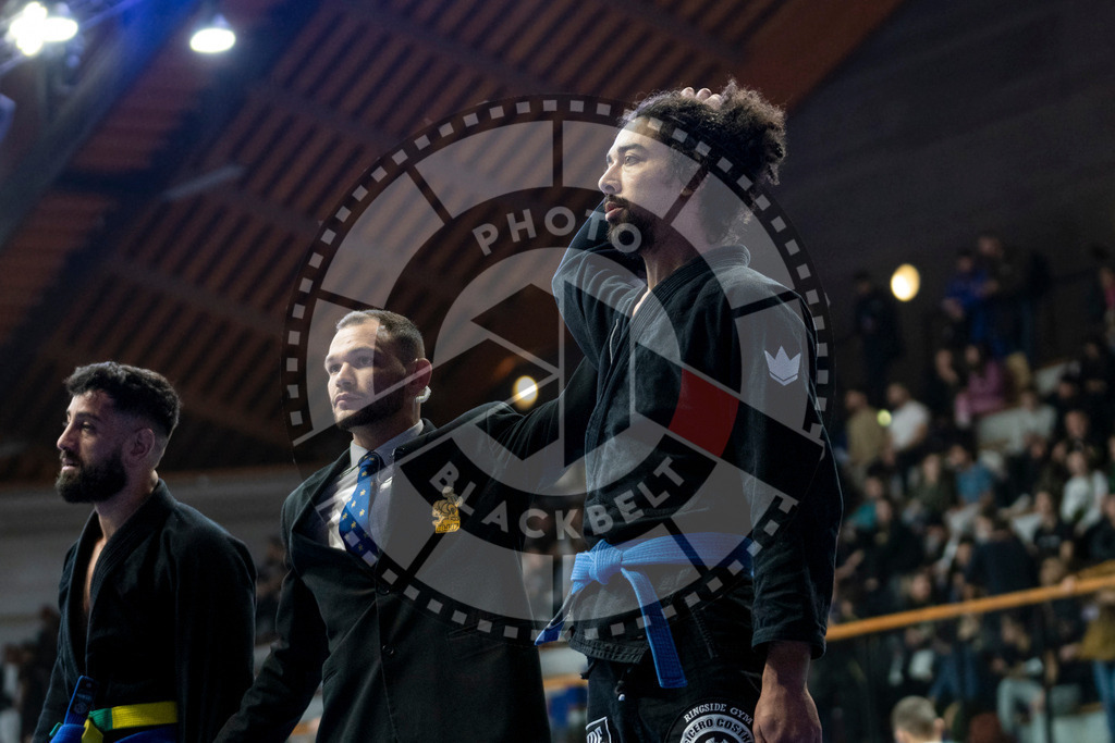 20240121PBB5360 | Fighters compete during the second day of the IBJJF European Championship in Paris, France, on January 21, 2024.