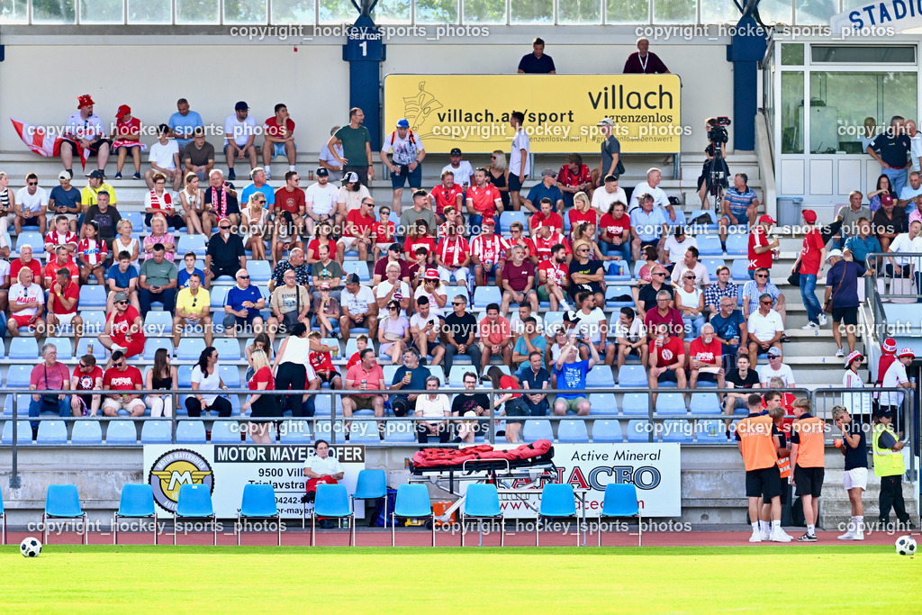ATUS Velden vs. GAK | Besucher Stadion Lind, ATUS Velden vs. GAK, ATUS Velden vs. GAK am 26.07.2024 in Villach (Stadion Lind), Austria, (Photo by Bernd Stefan)