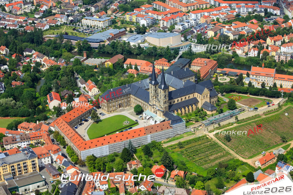 Luftbild von Michelsberg Bamberg - Luftaufnahme wurde 2011 von https://frankenair.de mittels Flugzeug (keine Drohne) erstellt - die Geschenkidee