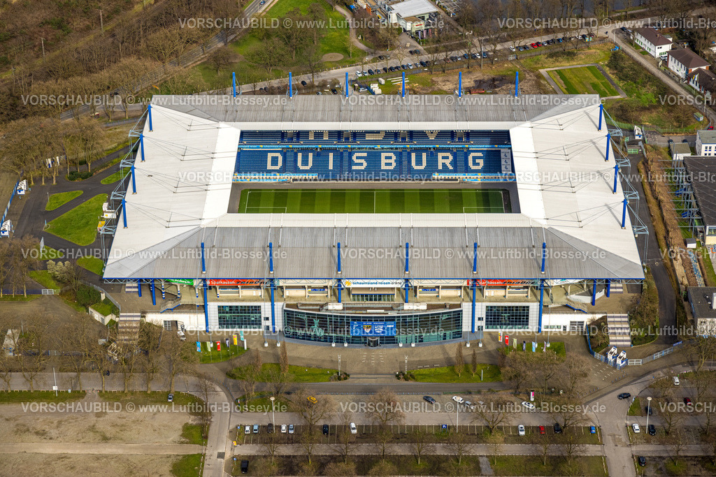 Duisburg230302196 | Luftbild, MSV-Arena, auch Schauinsland-Reisen-Arena, auch Wedaustadion, Fußballstadion des Fußballvereins MSV Duisburg, Neudorf, Duisburg, Ruhrgebiet, Nordrhein-Westfalen, Deutschland