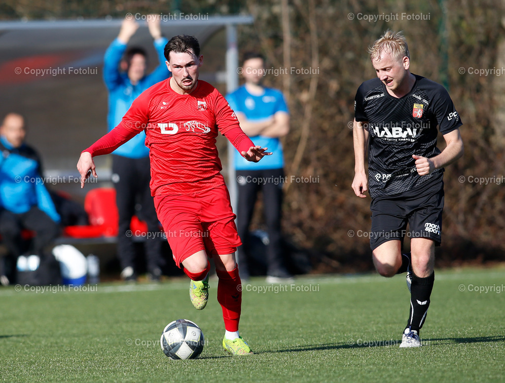 A_LUI_07032026_19 | SPORT,FUSSBALL, LT1 OOE LIGA ASKOE OEDT-UNION PERG 07.03.2026 IM BILD:FLORIAN AIGNER  (OEDT1B) UND SIMON PETER STOEBITZER (PERG) BILD: FOTOLUI 