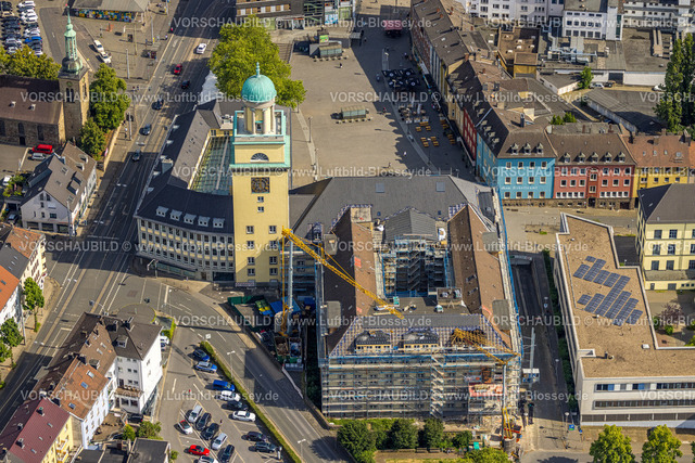 Witten230701260 | Luftbild, Rathaus Sanierung mit Baustelle, Marktplatz, Witten, Ruhrgebiet, Nordrhein-Westfalen, Deutschland