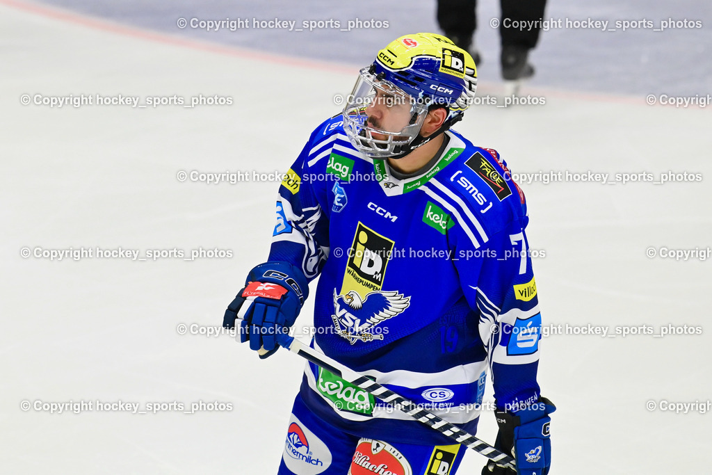 EC IDM Wärmepumpen VSV vs. HC Pustertal 8.10.2023 | #71 Layne Viveiros EC VSV, EC IDM Wärmepumpen VSV vs. HC Pustertal 8.10.2023, EC IDM Wärmepumpen VSV vs. HC Pustertal am 08.10.2023 in Villach (Stadthalle Villach), Austria, (Photo by Bernd Stefan)
