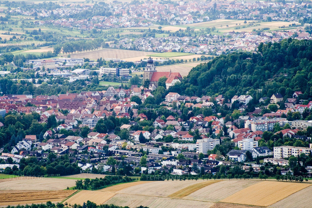 Luftbild: Ortsansicht von Südosten in Herrenberg im Bundesland Baden-Württemberg in Deutschland. Foto: IMG_12205.jpg vom 02.08.2008 durch Werner Riehm/FLY-FOTO.de