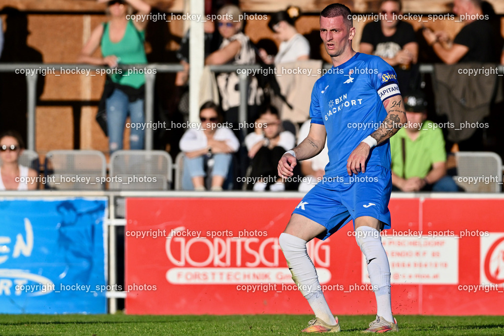 SAK vs. SK Treibach | #24 Zoran Vukovic SAK, SAK vs. SK Treibach, SAK vs. SK Treibach am 29.05.2024 in Klagenfurt (Sportpark Welzenegg), Austria, (Photo by Bernd Stefan)