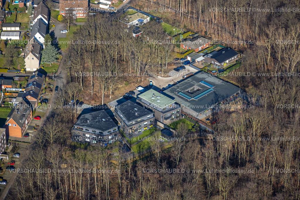 Selm230205657 | Luftbild, Baustelle und Neubau Kindergarten Entdeckerland und Wohnhäuser, Selm, Münsterland, Nordrhein-Westfalen, Deutschland