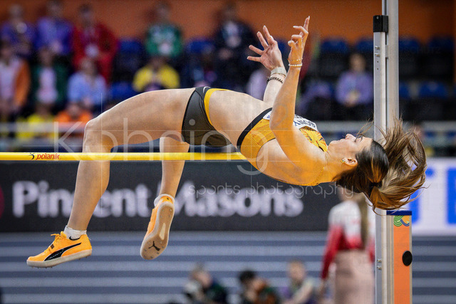 World Athletics Indoor Championships Kujawy Pomorze 26, 22.03.2026 | TORUN, POLAND - MARCH 22:  Sandrina SPRENGEL (GER) competes in the women's high jump of the pentathlon during the World Athletics Indoor Championships Kujawy Pomorze 26 on day 3 / session 1 at Kujawsko-Pomorska Arena Torun on March 22, 2026 in Torun, Poland. 