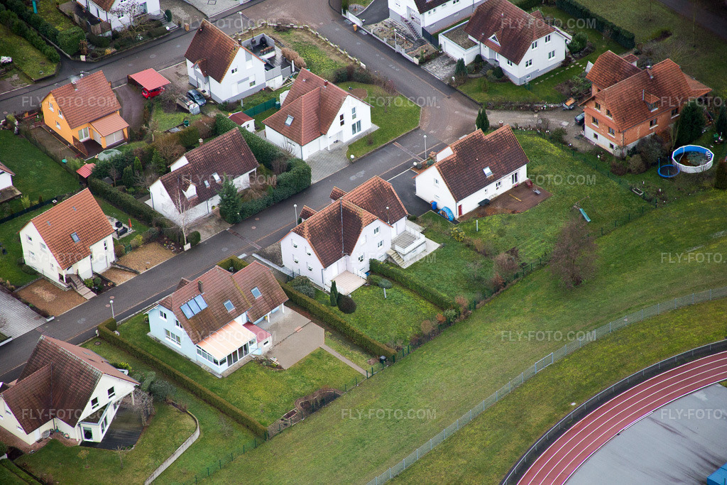 Aerial view: View of the town in the district Altenstadt in Wissembourg in the state Bas-Rhin, France.Photo: IMG_085834.jpg taken on 01/08/2016 by Werner Riehm/FLY-FOTO.comResolution of the original: 5472 x 3648 px