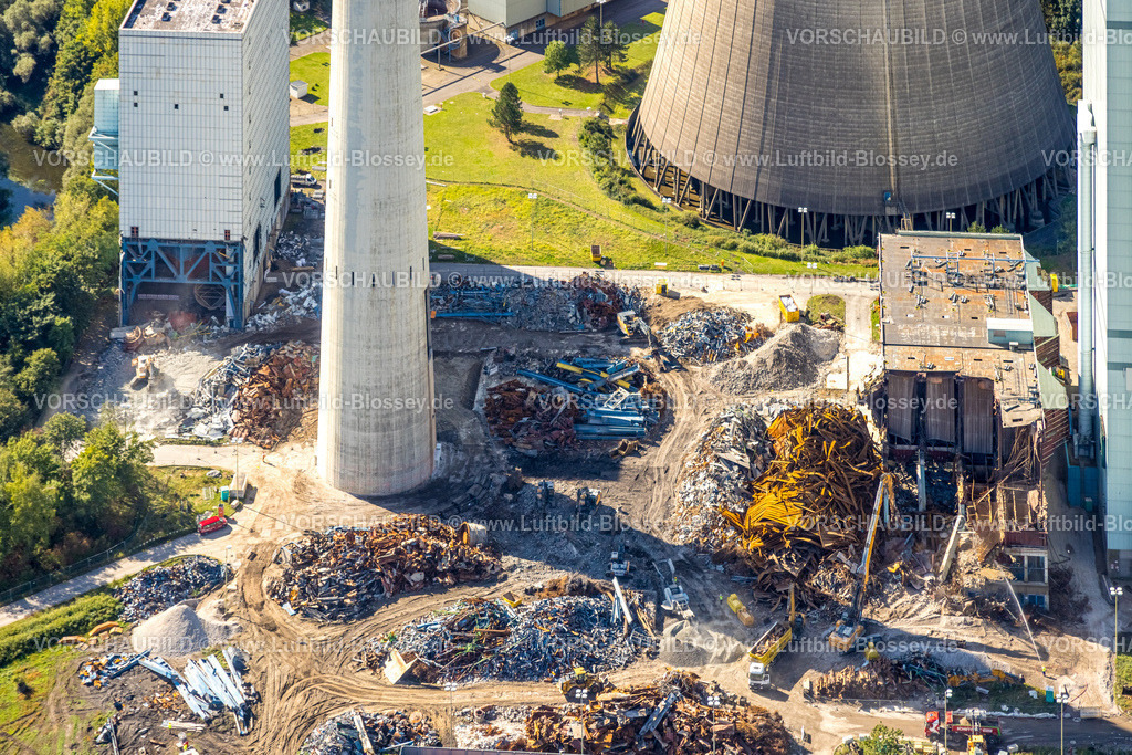 Hamm250901926 | Luftbild, RWE Generation SE Kraftwerk Gersteinwerk, Detailaufnahme mit Abriss, Bockum-Hövel, Hamm, Ruhrgebiet, Nordrhein-Westfalen, Deutschland