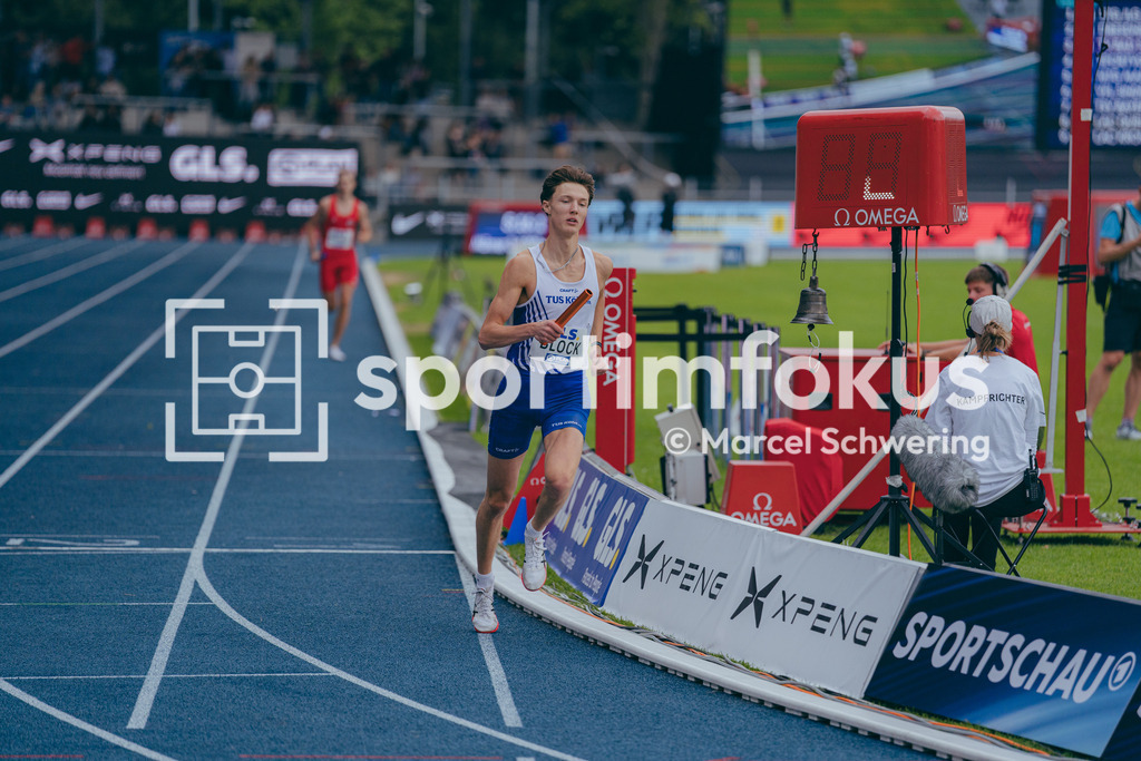 Deutsche Meisterschaften der Frauen und Männer 2026 | Lasse Block, TuS Köln rrh., 3x1000-Meter-Staffel, Deutsche Meisterschaften der Frauen und Männer 2026, Lohrheidestadion Bochum-Wattenscheid, 26.07.2026. Foto: Marcel Schwering / sportimfokus - Realisiert mit Pictrs.com