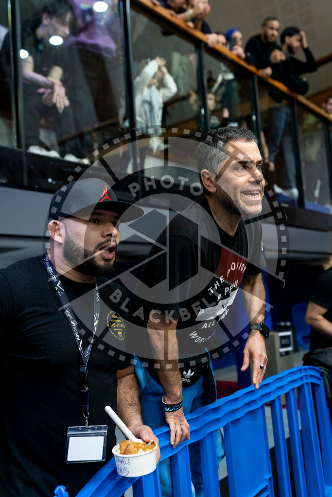 20240121PBB6404 | Fighters compete during the second day of the IBJJF European Championship in Paris, France, on January 21, 2024.