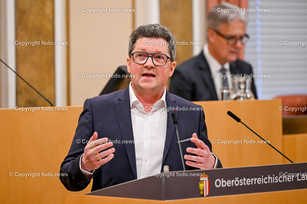 Landhaus Linz_ Promenade_ Landtagssitzung_ 25.01.2024-34 | 25.01.2024, Landhaus Linz AUT, Promenade, Landtagssitzung, im Bild LR Michael Lindner (SP)