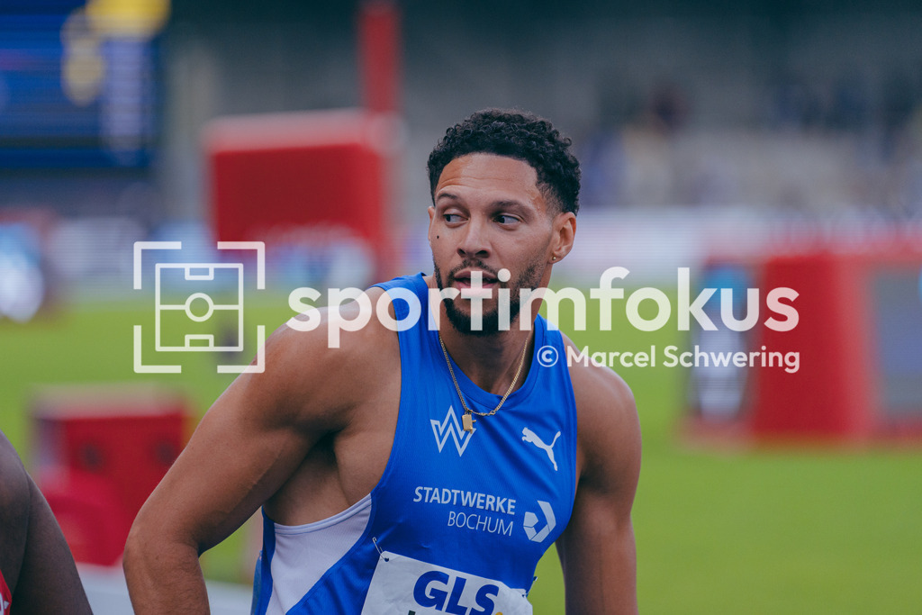 Deutsche Meisterschaften der Frauen und Männer 2026 | Kevin Ugo, TV Wattenscheid 01, 200-Meter-Lauf, Finale, Deutsche Meisterschaften der Frauen und Männer 2026, Lohrheidestadion Bochum-Wattenscheid, 26.07.2026. Foto: Marcel Schwering / sportimfokus - Realisiert mit Pictrs.com