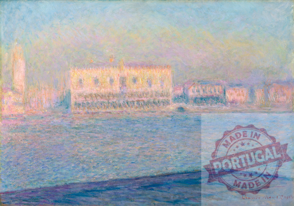 The Doge's Palace Seen from San Giorgio Maggiore (1908) by Claude Monet, high resolution famous painting. Original from The MET. Digitally enhanced by rawpixel. | The Doge's Palace Seen from San Giorgio Maggiore (1908) by Claude Monet, high resolution famous painting. Original from The MET. Digitally enhanced by rawpixel. - Realisiert mit Pictrs.com