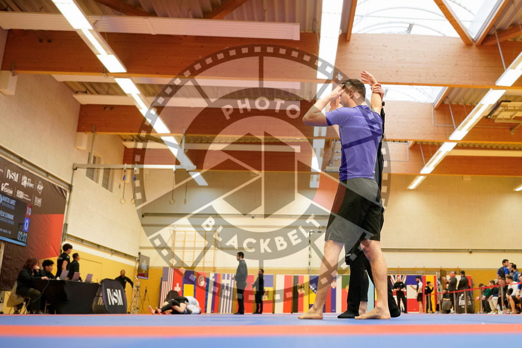 20240203PBB09934 | Fighters compete during the Brazilian Jiu-Jitsu Championship of the AJP Tour in Maintal by Frankfurt am Main, Germany, on February 2, 2024.