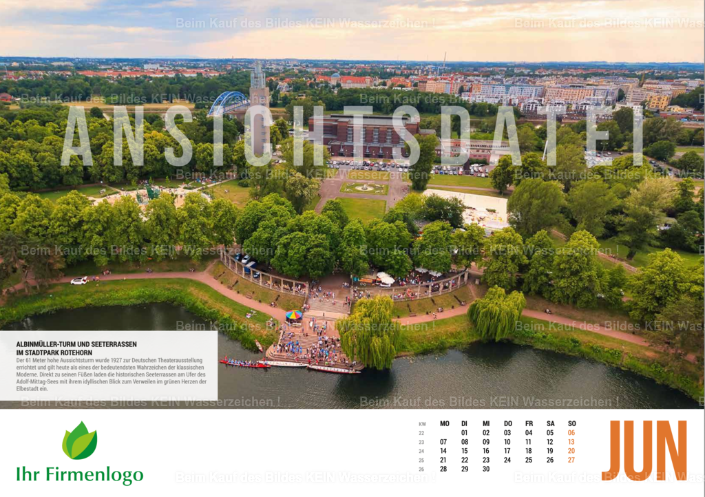 6_Magdeburg_Luftbild_Kalender_2027_Juni | Magdeburger Wandkalender mit Luftbildern für Firmen 2027 - Realisiert mit Pictrs.com