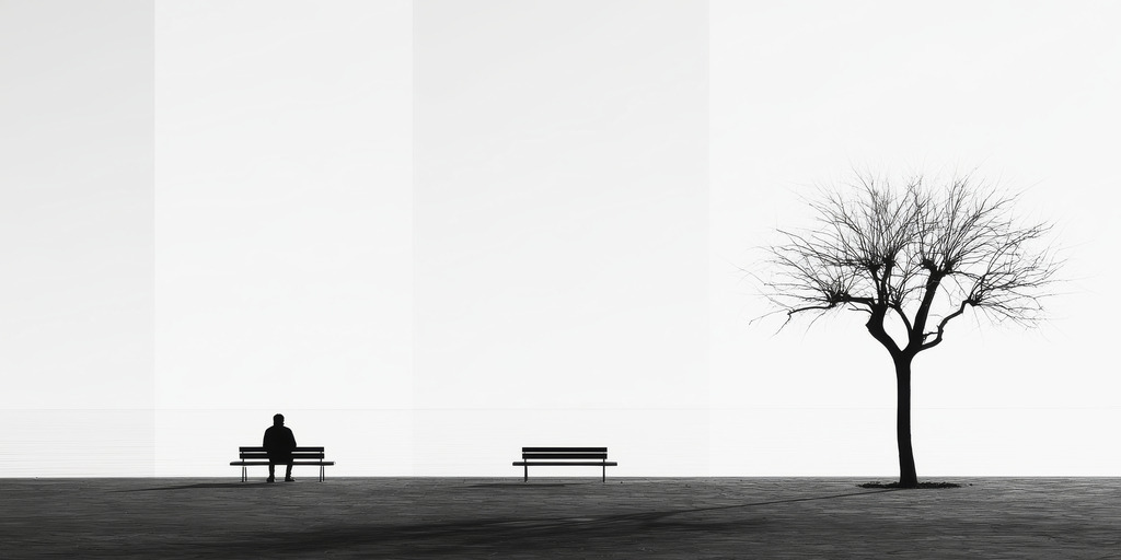 KI00454 | Mit moderner KI‑generiertes schwarz-weiß Artwork, sorgfältig manuell für den Druck optimiert.