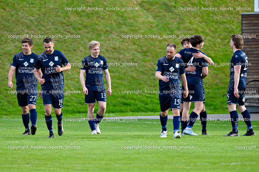 FC Faakersee vs. FC Dölsach | #16 Pascal Obergantschnig FC Dölsach, #27 David Mietschnig FC Dölsach, #16 Pascal Obergantschnig FC Dölsach, Jubel FC Dölsach Mannschaft, #13 Tobias Josef Nussbaumer FC Dölsach, #4 Yannick Finn Brandner FC Dölsach, #25 Niclas Christian Brandner FC Dölsach, FC Faakersee vs. FC Dölsach, FC Faakersee vs. FC Dölsach am 20.04.2025 in Finkenstein (Sportplatz Finkenstein), Austria, (Photo by Bernd Stefan)