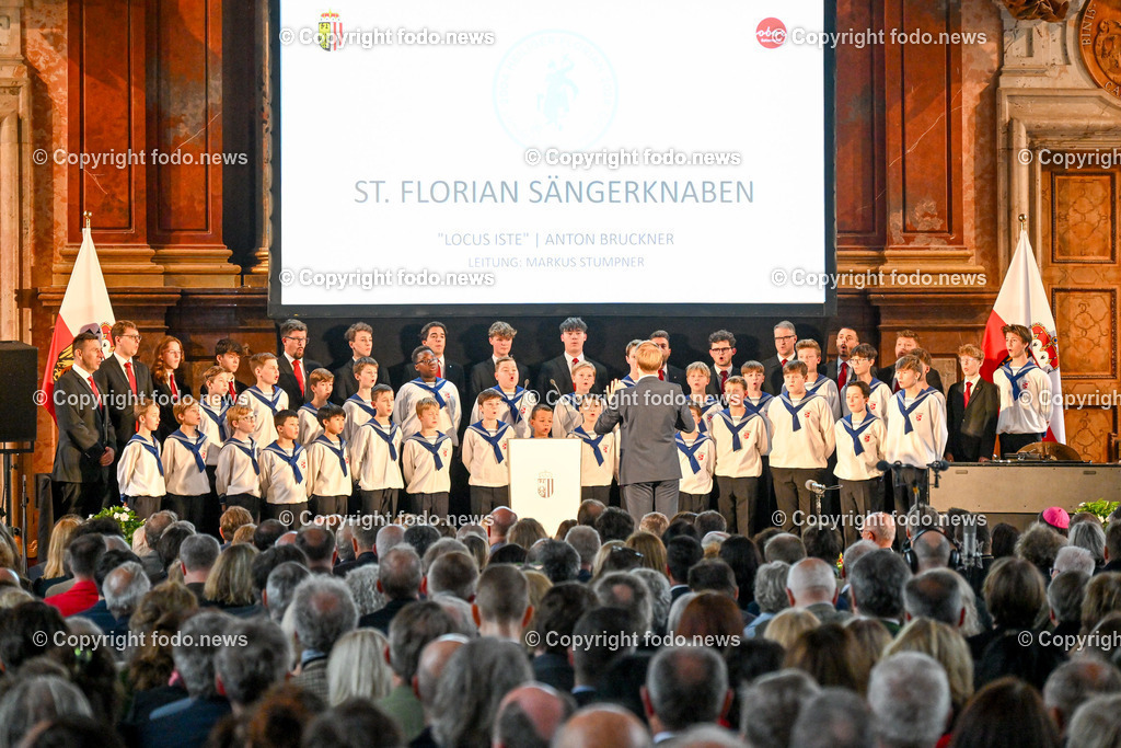 Eroeffnung der Bruckner Ausstellung im Stift St. Florain_ 03.05.2024-11 | 03.05.2024, St. Florian, AUT, Augustiner Chorherrenstift St. Florian, Eroeffnung der Bruckner Ausstellung, im Bild St. Florianer Saengerknaben