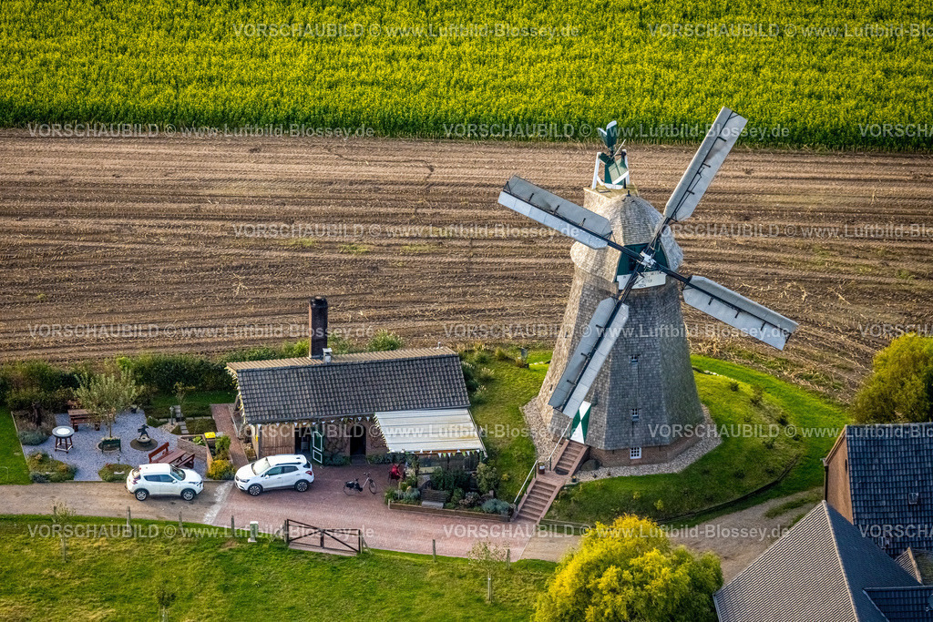 Kranenburg241014839 | Luftbild, Alte Mühle Donsbrüggen Mühlen-Museum e.V., Mehrer Straße, Donsbrüggen, Kleve, Niederrhein, Nordrhein-Westfalen, Deutschland