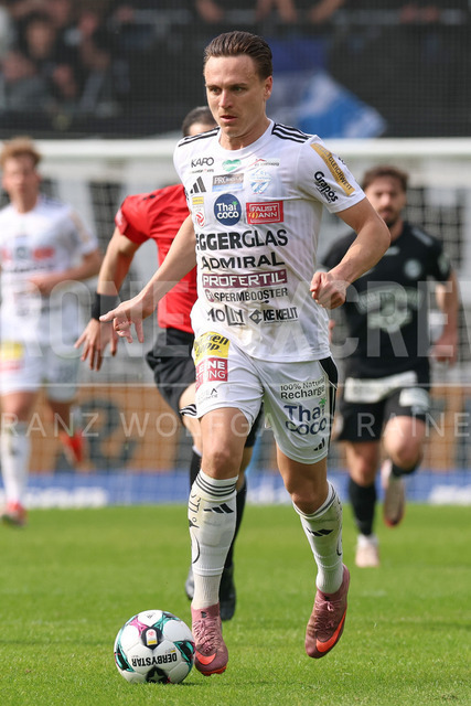 SK Puntigamer Sturm Graz vs TSV Egger Glas Hartberg – Championship Group    | Graz, Austria, 12.Apr.26 - SOCCER - ADMIRAL Bundesliga, SK Puntigamer Sturm Graz vs TSV Egger Glas Hartberg. The image shows Lukas Fridrikas (Hartberg).    