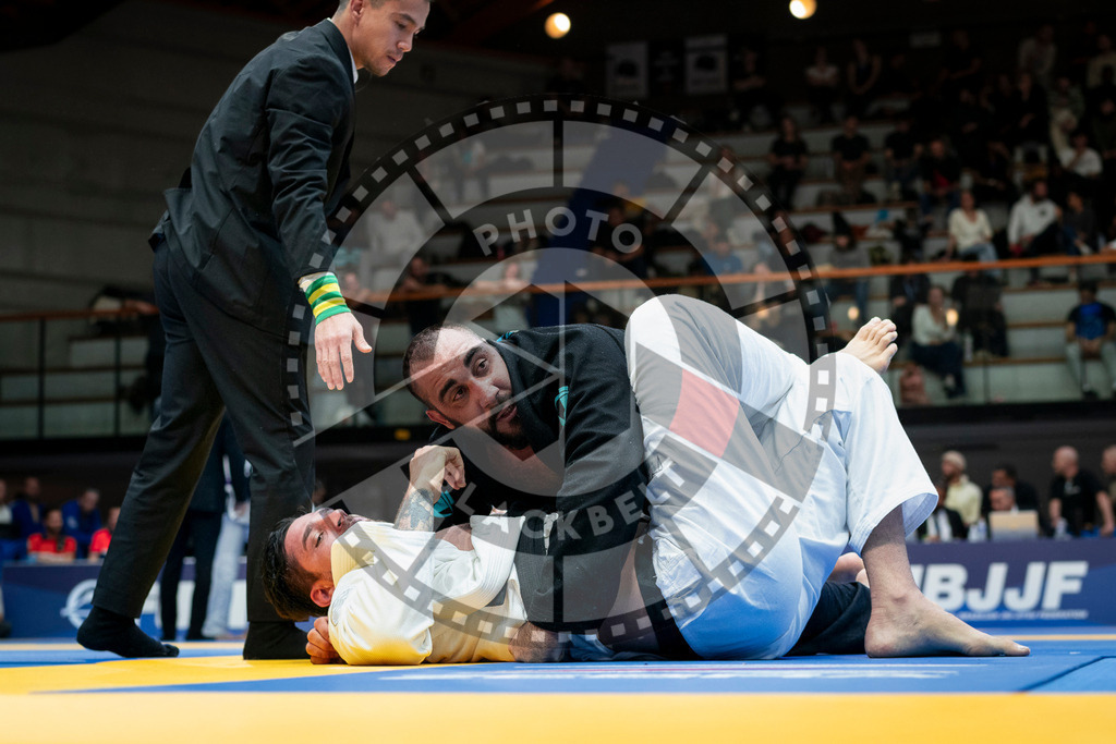 20240126PBB1587 | Fighters compete during the Brazilian Jiu-Jitsu European Championship of the IBJJF in Paris, France, on January 26, 2024.