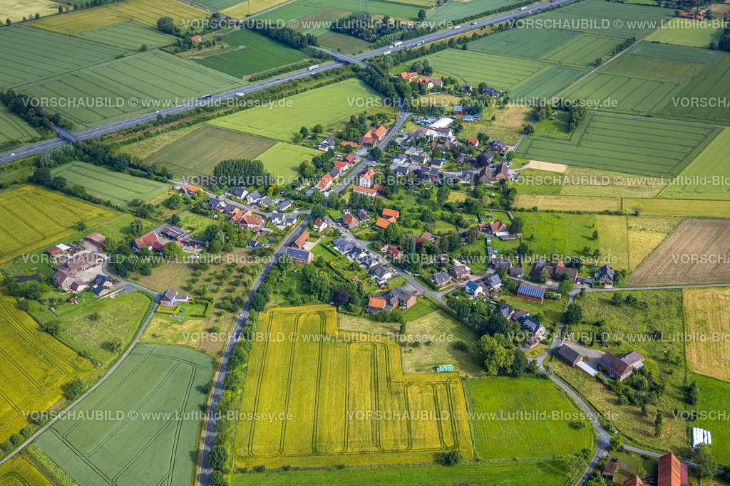 Hamm220602177 | Luftbild, Ortsansicht Norddinker, Uentrop, Hamm, Ruhrgebiet, Nordrhein-Westfalen, Deutschland