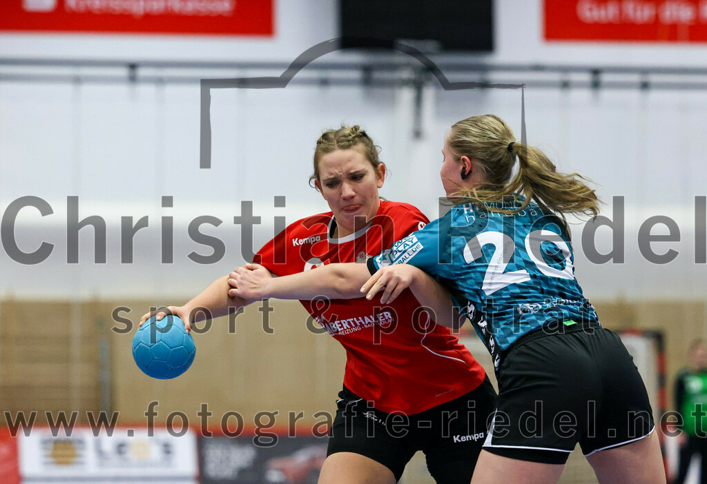 2022-11-27_052_SV_Anzing_gegen_HT_Muenchen_II | Anzing, Deutschland, 27.11.2022:
Handball, Bezirksliga 2022 / 2023, 7. Spieltag, SV Anzing gegen HT München II, Endergebnis: 28:32

Stephanie Rühl (HT München, #20)

Foto: Christian Riedel / fotografie-riedel.net