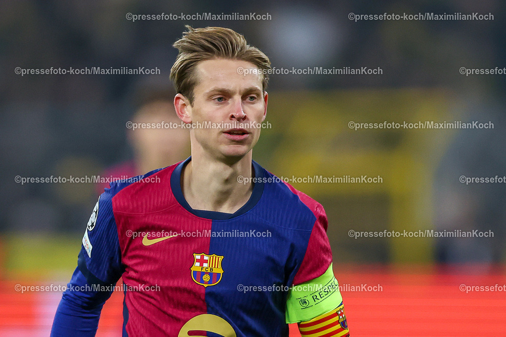 UCL11122402166 | 11.12.2024, UEFA Champions League, Borussia Dortmund - FC Barcelona, 8. Spieltag, Signal Iduna Park, Saison 2024 2025: Frenkie de Jong (Barca #21)