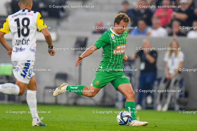 AUT, Admiral Bundesliga, LASK Linz vs SK Rapid Wien | 28.07.2023, Raiffeisen Arena Linz, AUT, Admiral Bundesliga, LASK Linz vs SK Rapid Wien, im Bild Matthias Seidl (Rapid)


// Admiral Bundesliga Match between LASK Linz and SK Rapid Wien in Linz, Austria on 2023/07/28
