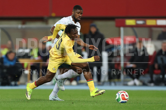 Austria vs Ghana – International Football Match    | VIENNA, AUSTRIA, 27.MAR.26 - SOCCER - OEFB international test match, Austria vs Ghana. The image shows Prince Kwabena Adu (Ghana) and Kevin Danso (AUT).