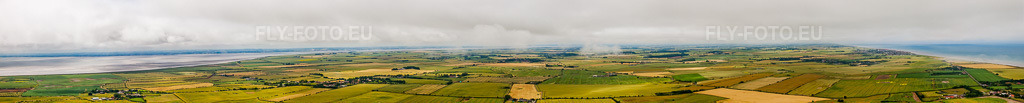 Vue aérienne: Panorama de la côte du patrimoine de Spurn à Holmpton dans le département Angleterre, Grande Bretagne.Photo: IMG_58780-Pano.jpg prise le 20/07/2013 par Werner Riehm/FLY-FOTO.euRésolution de l'original: 31133 x 3141 px