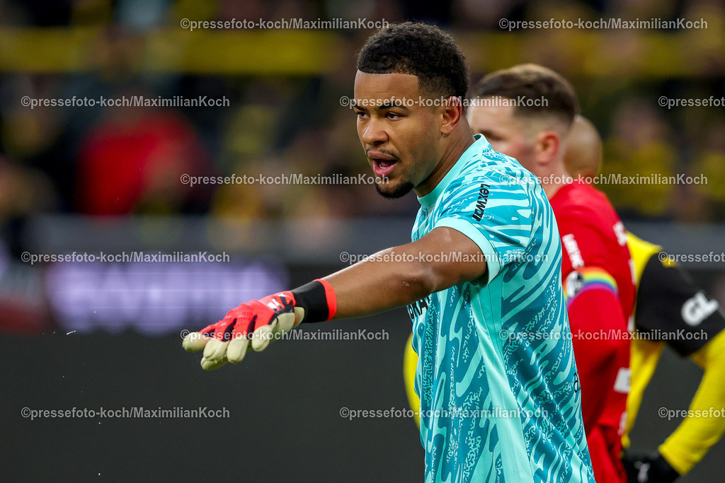 BVB23112401058 | 23.11.2024, Borussia Dortmund - SC Freiburg, 1. Fußball Bundesliga, 11. Spieltag, Signal Iduna Park, Saison 2024 2025: Torwart Noah Atubolu (Freiburg #1)DFB regulations prohibit any use of photographs as image sequences and or quasi-video.