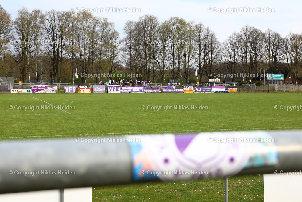 NH_VfRNeumuenster_PSVNeumuenster_FlensOberliga_15042026 | Die Grümmi-Arena des VfR Neumünster.Fußball I Herren I Flens Oberliga I Saison 2025-2026  I 19. Spieltag I VfR Neumünster - PSV Union Neumünster I 15.04.2026 I VfR Stadion HSP (Grümmi Arena)
