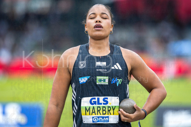 Deutsche Leichtathletik-Meisterschaften; Bochum-Wattenscheid, 26.07.2026 | Yemisi Mabry (MTG Mannheim), Kugelstossen; Deutsche Leichtathletik-Meisterschaften am 26.07.2026 im Lorheide-Stadion, Bochum-Wattenscheid (Nordrhein-Westfalen).