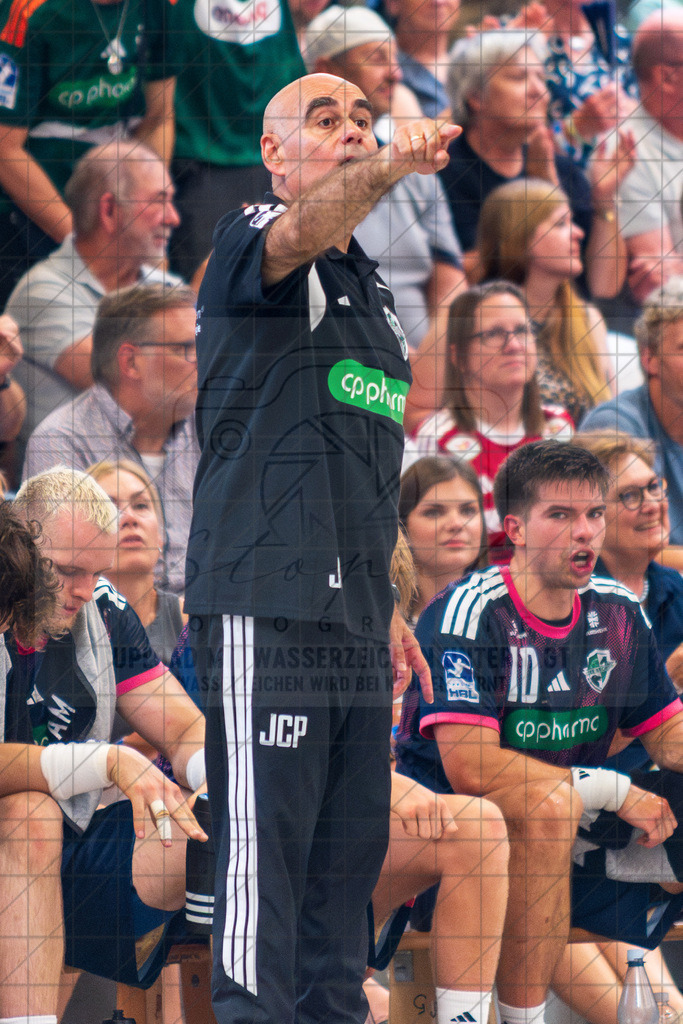 IHC 2026 - TSV Hannover-Burgdorf vs. PAUC Handball | Juan Carlos Pastor; IHC 2026 - TSV Hannover-Burgdorf vs. PAUC Handball am 08.08.26 in Sporthalle KGS, Schneverdingen - Realisiert mit Pictrs.com