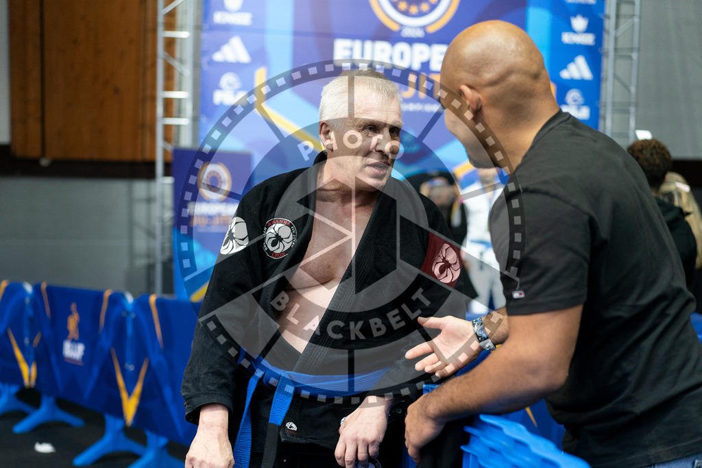 20240122PBB6177 | Fighters compete during the second day of the IBJJF European Championship in Paris, France, on January 22, 2024.