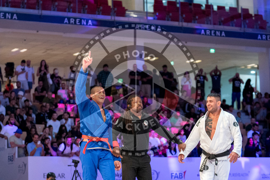 20231107PBB5276 | Fighters compete during the AJP World Master Championship in the Mubadala Arena in Abu Dhabi, Arab United Emirates, on November 7, 2023.
