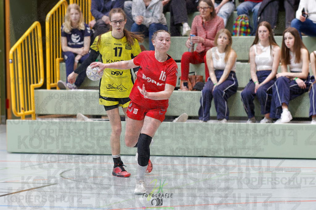 Hessenmeisterschaft wJC - Finale; HSG Kleenheim - HSG Weiterstadt/ Braunsh.Worf. | Hessenmeisterschaft wJC - Finale; HSG Kleenheim - HSG Weiterstadt/ Braunsh.Worf. am 22.03.2025 in Biedenkopf (Sporthalle Lahntalschule)Photo © 2025 - Jörg Heinrich - Realisiert mit Pictrs.com